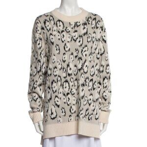 Proenza Schouler Virgin Wool Printed Leopard Sweater Tunic Size Small